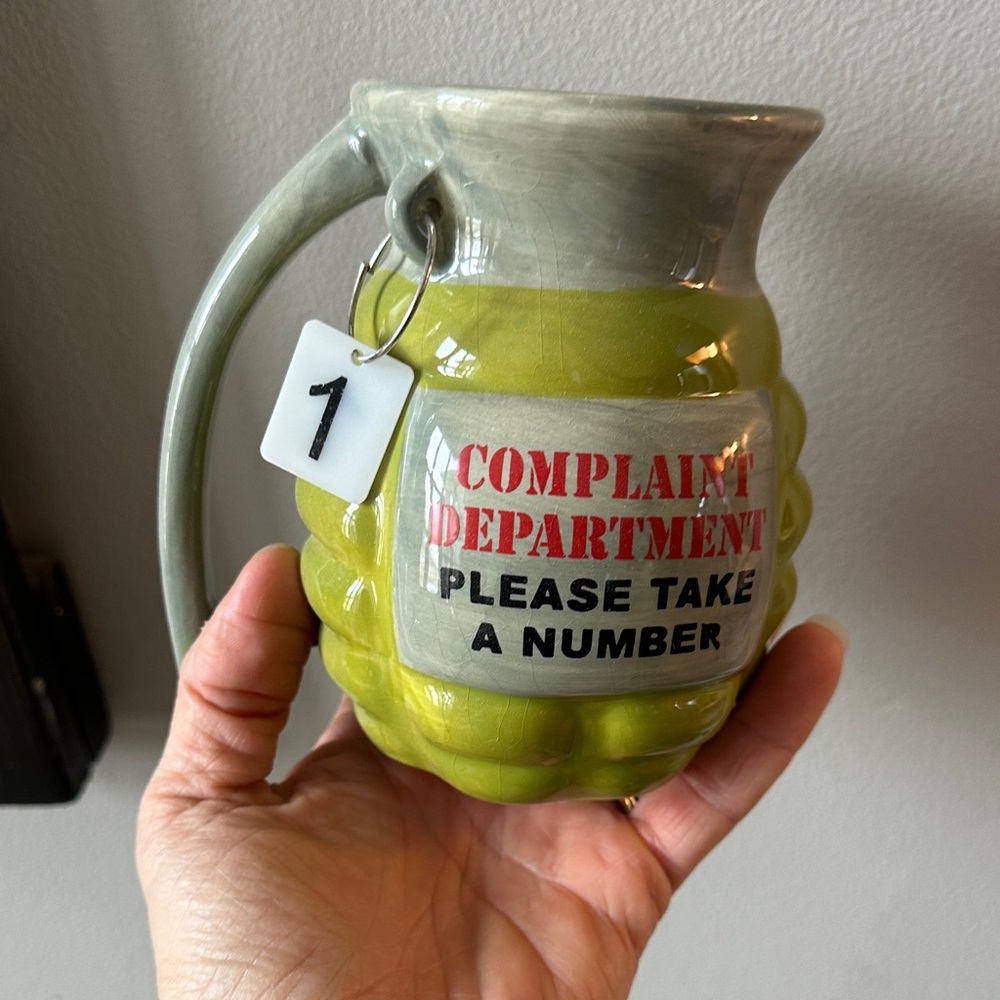 Green and Gray Grenade Mug